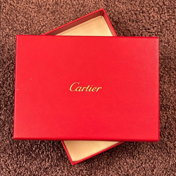 Cartier Other - Cartier Red Gift Box with Gold Logo Stunning Heavy Duty w Lid